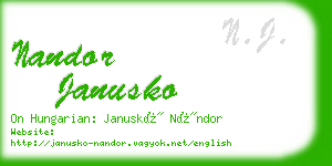 nandor janusko business card